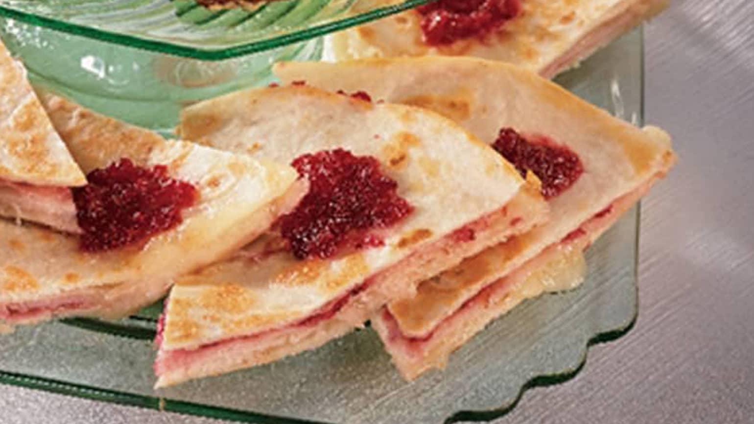 Truthahn-Cranberry-Quesadillas